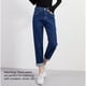 thumbnail image 3 of Pantalones De Cintura Alta, Pantalones Hasta El Tobillo Para Mujer, Algodón, Informales, Cómodos, Elásticos, Color Liso, Pierna Recta Para Ir De Compras Para Mujer, 3 of 7