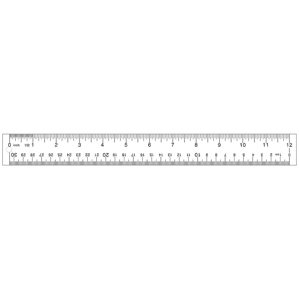 Staples 12" Imperial/Metric Scales Ruler (51882CC) 2772895 Walmart