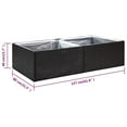 thumbnail image 2 of vidaXL Garden Planter Black 61.8"x31.5"x15.7" Poly Rattan, 2 of 6