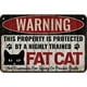 thumbnail image 1 of Placa Metal Vintage Advertencia Gato Pintura Hierro Rectangular Artística Pared 30x20cm, 1 of 9