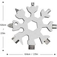 thumbnail image 2 of 18-in-1 Snowflake Multitool, Stainless Steel Snowflake tool Bottle Opener, Snowflake Multi Tool Cool Gadgets Stocking Stuffers for Men, Christmas Gifts for Men, Dads, Husbands.(Black), 2 of 5