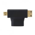 thumbnail image 4 of FVH Micro HDMI male Mini HDMI male to HDMI 1.4 Female 90 degree 2 in 1 combo adapter, 4 of 7
