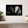thumbnail image 2 of Elephant Stock Monochromatic Horses Wall Art - Horizontal Canvas Wall Art - Living Room Wall Decor - Animal Canvas - Black And Gray Decor - 12" x 8", 2 of 4
