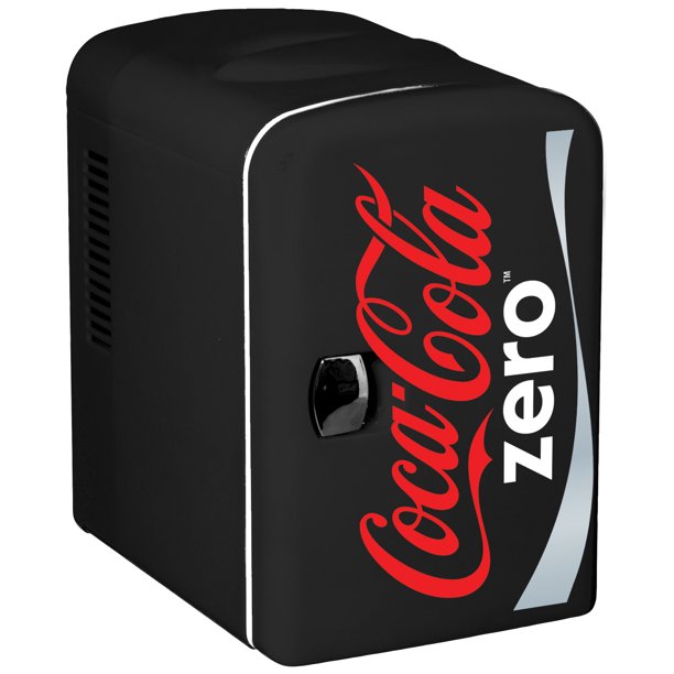 CocaCola Zero 4 Liter/6 Can Portable Fridge/Mini Cooler for Food