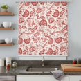 thumbnail image 5 of Red Spring Floral Sheer Curtains 54 Inches Long, Summer Botanical Farmhouse Light Filering Curtains, Breathable Simi Curtain Privacy Drapes for Kitchen Bathroom Nursery Small Window Treatment, 5 of 9
