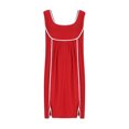 thumbnail image 5 of Women Dresses under $10! Xqxayjr Workout Gym Tennis Dresses for Women Summer Sleeveless Boat Neck Color Block Athletic Mini Tank Dress Petite Loose Fit Sundres, 5 of 8