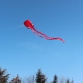 thumbnail image 2 of EeaseMX Hermosa cometa grande de fácil vuelo para niños, con software Octopus Kites, de cola larga y línea de vuelo de 30 m, ideal para playa o parque (roja)., 2 of 7