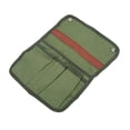 thumbnail image 4 of Bolsa colgante de lona para silla de camping, con reposabrazos y múltiples bolsillos laterales para pesca al aire libre, picnic, color verde, 4 of 14