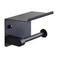thumbnail image 2 of Stainless Steel Wall Mounted Toilet Paper Holder with Storage Shelf - Rust-Resistant Bathroom Organizer for Residential and Commercial Restrooms Black, 2 of 6