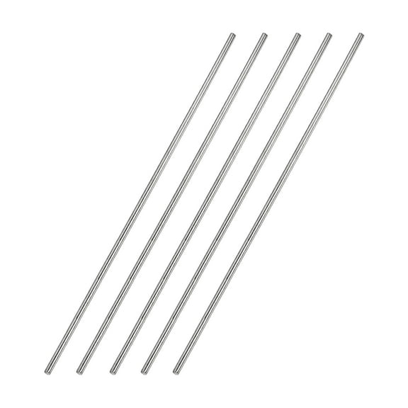 Unique Bargains 2.5mm x 250mm 304 Stainless Steel Solid Round Rod for DIY Craft 5Pcs