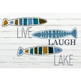 thumbnail image 3 of Kimberly, Allen 14x11 Black Modern Framed Museum Art Print Titled - Live Laugh Lake Fish, 3 of 5