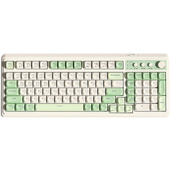 Teclado Gaming AULA S99 Inalámbrico Tri-Mode Bluetooth Verde