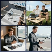 Yoobao Power Bank 100W 2-Way Super Fast Charging with LED Display, 20000mAh Laptops Portable Charger with Built-in Cables, 3 Outputs 2 Input Battery Pack Compatible with iPhone iPad Samsung, Silver