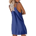 thumbnail image 5 of QATAINLAV Womens Casual Athletic Dresses Built in Shorts with Pockets Summer Sleeveless Tennis Workout Romper Vacation Beach Outfits, Blue, M, 5 of 8