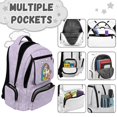 thumbnail image 6 of Aplkyhs Cute Horse Backpack for Students 6-18 Multi-pocket Lightweight Water Resistant 17 Inch School Bag for Elementary Middle High School, 6 of 7