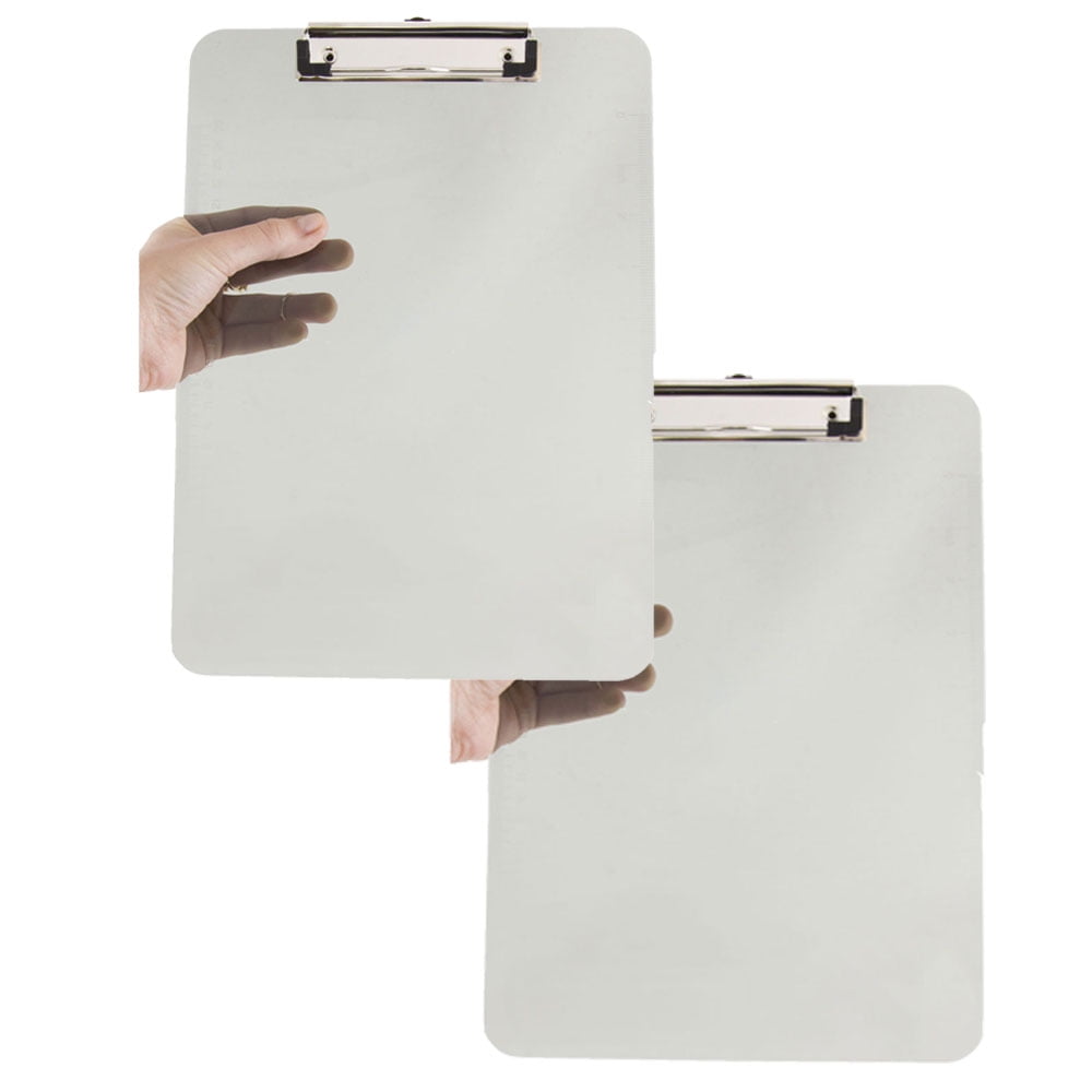 JAM Plastic Clip Boards, Grey Clipboards, 2/Pack, 9 x 12.5