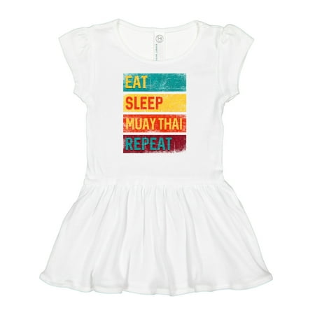 

Inktastic Eat Sleep Muay Thai Repeat Gift Baby Girl Dress