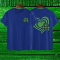 thumbnail image 2 of Penkiiy Blouse à Manches Courtes Imprimée Drôle pour la Saint-Patrick, Décontractée, Couleur Unie, Impression Recto-Verso, 3TG Bleu, 2 of 8