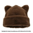 thumbnail image 6 of RUISINERY Oversized Kitten Hat with Ear Solid Color Skiing Hat Furry Caps Cartoon Photo Props Outdoor Head Wrap for Unisex, 6 of 7