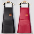thumbnail image 2 of Delantal de piel impermeable para mujer con bolsillo de PVC, 300 g, 2 of 4