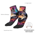 thumbnail image 6 of Sigee Colorful Wolf Head for Crew Soft Moisture-wicking Socks ,Cushion Moisture Wicking Boot Socks for Men and Women, 6 of 7