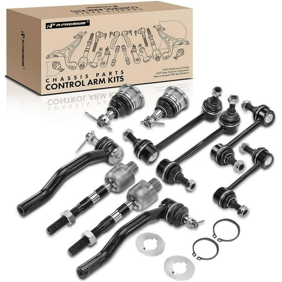 A-Premium 10Pcs Front & Rear Suspension Kit Sway Bar Link Stabilizer Link, Inner Outer Tie Rod End, Upper Ball Joint Compatible with Mazda 6 2009 2010 2011 2012 2013