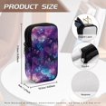 thumbnail image 6 of SEANATIVE Portable Sunglasses Case Neoprene Eyeglasses Pouch with Zipper, Dual Compartment Glasee Pouch Lightweight Protective Eyewear Case Multifunctional Glasses Bag, Violet Galaxy Butterfly, 6 of 7