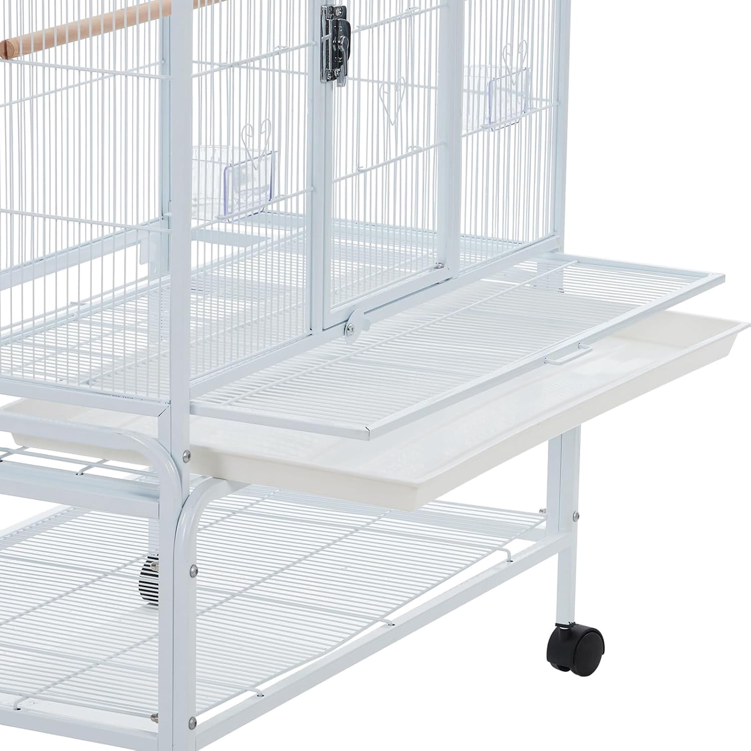 Extra Large Bird Cage,Metal Pet Cage with Detachable Stand for Many Bird Species