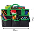 thumbnail image 5 of Joernso Student Stationery Bag 10 Pockets Large Capacity Great Load Bearing School Teacher Tote Bag Gardening Tools Stoarge Handbag Foldable Painter Outdoor Sketchbook Carrying Pouch, 5 of 8