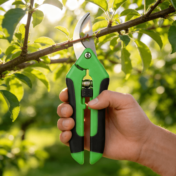 Pruning Shears, Garden Clippers, Stainless Steel Handheld Pruners, Labor-Saving Bypass Shears with Pulley Lever for Gardening