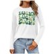 thumbnail image 4 of Uootdi St Patricks Day Long Sleeve Shirts for Women Retro Lucky Clover Tshirt Irish Shamrock Graphic Tee Tops Gift, 4 of 5