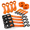 Orange-8 ft - 4 Pack, variant on Rcycle Ratchet Tie Down Straps With Soft Loops 1.5" X 8'