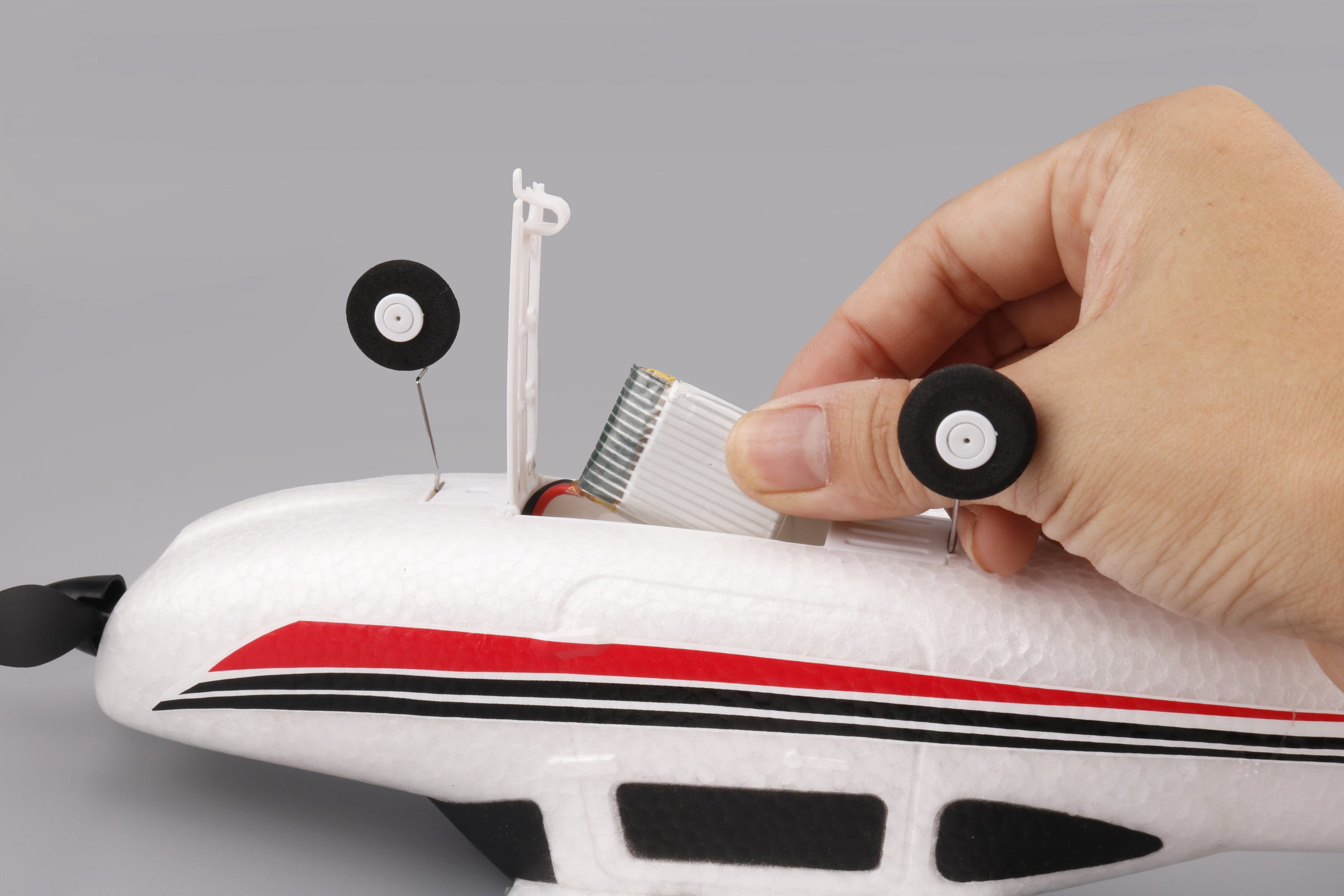 GYRO Built-in F949G 3Ch RC Airplane, Upgraded from F949S, Fixed Wing Plane Outdoor Toys with 2.4G Transmitter, Extra Battery and Propeller