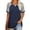Navy Blue, variant on Plus Size T Shirts for Women Color Block Tops Loose Tee Short Sleeve Blouses