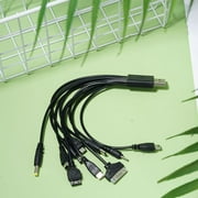 Black Portable USB 10 in 1 Charge Cable Multi Charger F2K3| HOT Accessories F9D7