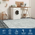 thumbnail image 4 of FairOnly 9'x12'Gallery Frame Modern Large Non Slip Area Rug Minimalist Geometric Machine Washable Low Pile Foldable Carpet for Bedroom Kitchen,Light Grey, 4 of 7