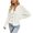 Blanc, variante sur Qertyioot Cardigans pour Femmes, Mode Femme Bouton Réversible Manches Longues Tricot Ample Hauts Blouse