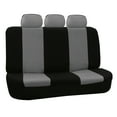 thumbnail image 2 of FH Group Flat Cloth Car Seat Cover, Universal Gray Rear Set Seat Covers with Air Freshener, 2 of 6