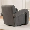 thumbnail image 5 of CRO Decor Modern Sturdy and Comfortable Teddy Plush Armchair with Dark Gray, 5 of 12