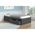 thumbnail image 2 of Twin Platform Bed With Dual Under Bed Drawers In Dark Grey Finish, 2 of 2