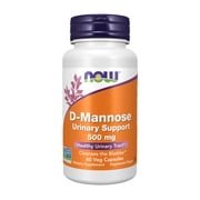 NOW Supplements, D-Mannose 500 mg, Non-GMO Project Verified, Healthy Urinary Tract*, 60 Veg Capsules