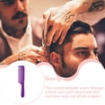 thumbnail image 4 of kurtrusly Peigne Fermé DIY Brosse de Coiffure Réutilisable Peigne Courbé Accessoires de Barbiers Outil de Coiffure Manche Rond Hommes Femmes Massage Violet, 4 of 7