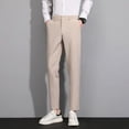 thumbnail image 2 of Pantalones de trabajo drapeados para hombre, pantalones de traje de oficina rectos y fluidos para hombre, ropa vintage, ropa de estilo coreano, moda de verano 2024 fina, 2 of 5