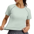thumbnail image 6 of Guluxicc Women Workout Tops Short Sleeve Seamless Athletic Shirts Yoga Gym Sports Breathable Tees, 6 of 6