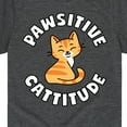 thumbnail image 3 of Pawsitive Cattitude  - Toddler And Youth Short Sleeve Graphic T-Shirt, 3 of 6