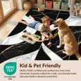 thumbnail image 4 of Design&I 8'x10' Washable Area Rug Geometric Abstract Swirl Symmetrical Vein Stripe Motif Interlocking for Living Room, Family Extra Large Skid-Resistant Low Profile, 4 of 7