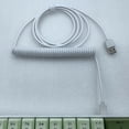 thumbnail image 4 of husxh Mechanical Keyboard Data Cable Coiled Aviator Wire Type-C to USB Plug-in Cable, 4 of 9