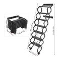 thumbnail image 2 of 7 Steps Wall Mounted Folding Ladder, Telescoping Step Ladders, Retractable Folding Stair for Factory Buildings, Villas, Attics, Garages, Rooftops, Basements, and More (15.74*76.77in), 2 of 10