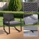 thumbnail image 3 of Juego de 3 muebles de porche, mecedora de patio, conjunto de bistró, sillas de ratán para exterior, conjunto de conversación con mesa de centro para porche, jardín, balcón, patio trasero y piscina, 3 of 9
