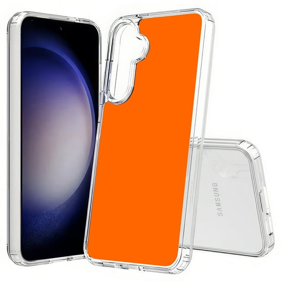 TalkingCase Slim Fit Phone Case Compatible for Samsung Galaxy S25(Not S25  Plus/Ultra), Vivid Orange Print, Lightweight,Flexible, USA Print